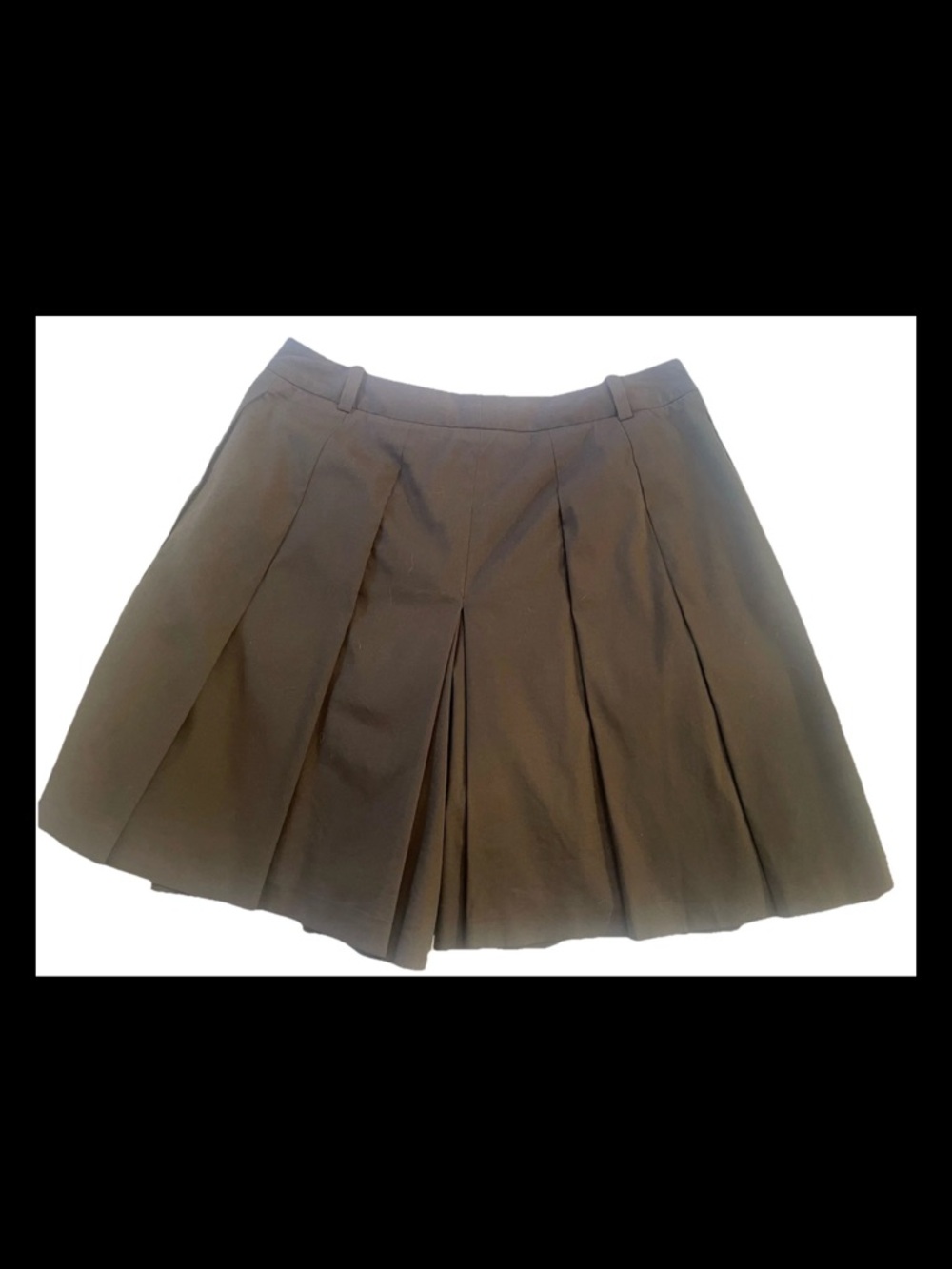 Vintage PRADA Y2K Khaki Green Pleated SKORT Late 1990’s Size 40 Made In Italy